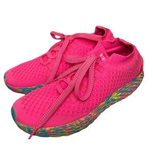 NOBULL Diamond Knit Runner Unisex Size M8/ W9.5 Running Gym Shoes Hot Pink